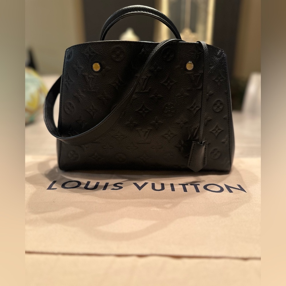 Black Louis Vuitton Montaigne MM Monogram Empriente - Picture 12 of 17